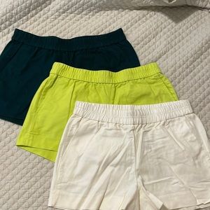 JCrew elastic waist shorts bundle. Have pockets. EUC.